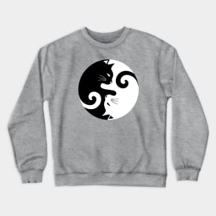 Ying Yang Cats - Black and white Crewneck Sweatshirt
